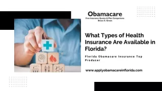 What Types of Health Insurance Are Available in Florida