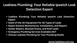 Leakless Plumbing Your Reliable Ipswich Leak Detection Expert