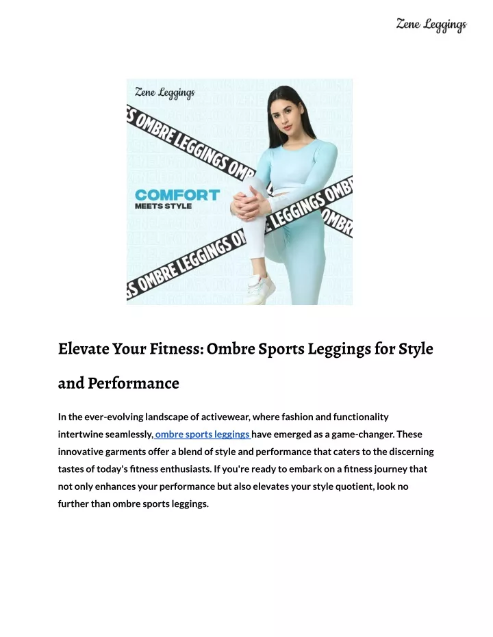 elevateyourfitness ombresportsleggingsforstyle