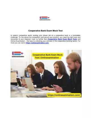 Cooperative Bank Exam Mock Test