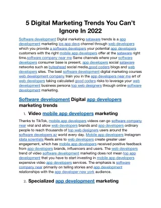 5 digital marketing trends you can t ignore