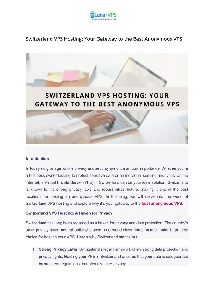 switzerland vps hosting your gateway to the best
