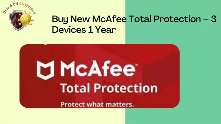 buy new mcafee total protection 3 devices 1 year