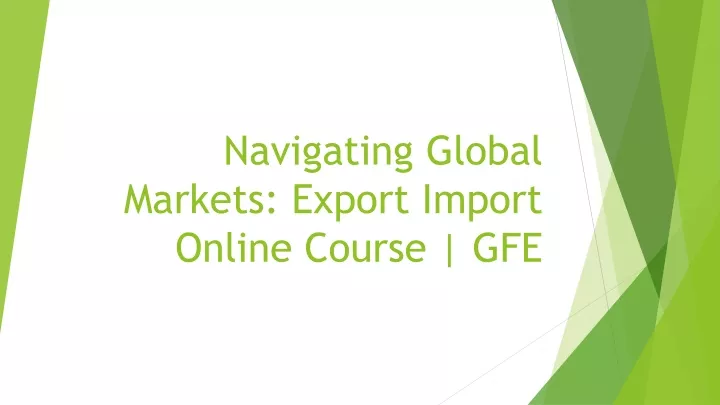 navigating global markets export import online