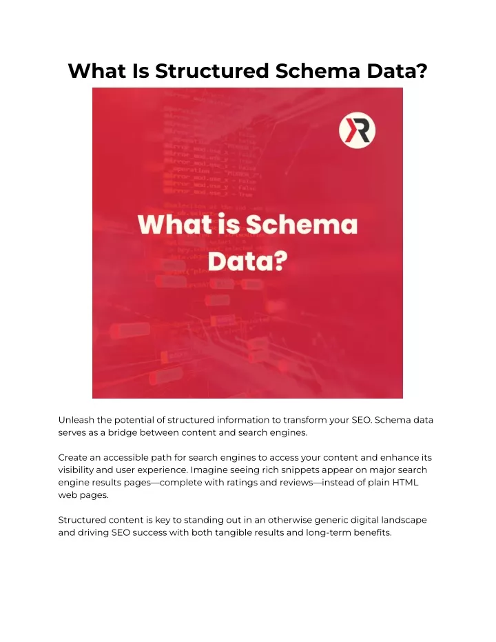 what is structured schema data