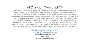Al Darwish Tyre and Oil