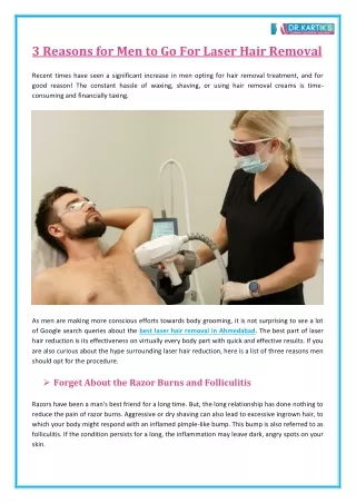 Benefits of Laser Hair Removal Treatment for Men
