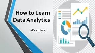 How to Learn Data Analytics?
