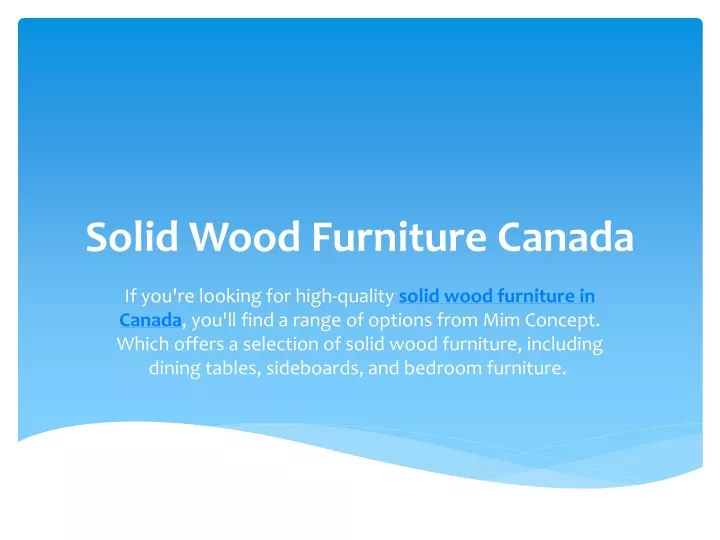 solid wood furniture canada