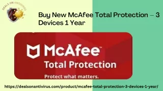 Buy New McAfee Total Protection – 3 Devices 1 Year (1)