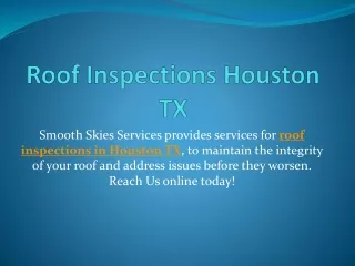 Roof Inspections Houston TX