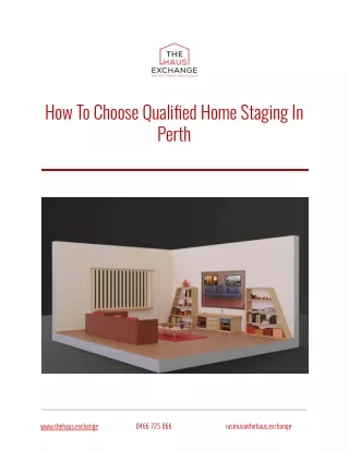 How To Choose Qualified Home Staging In Perth