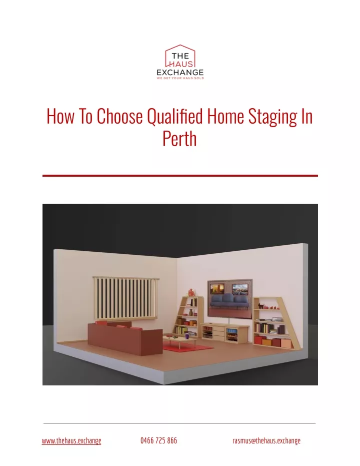 how to choose qualified home staging in perth