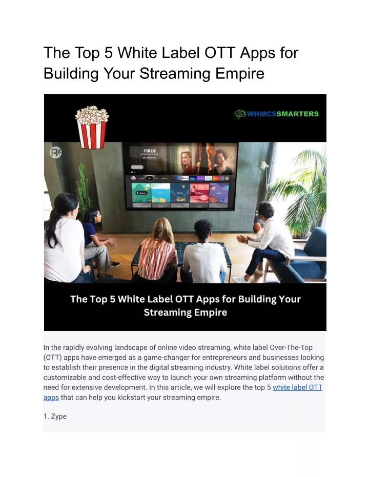 the top 5 white label ott apps for building your