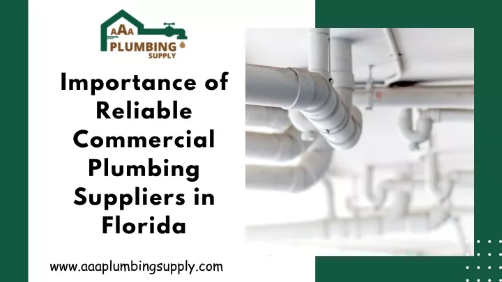 importance of reliable commercial plumbing