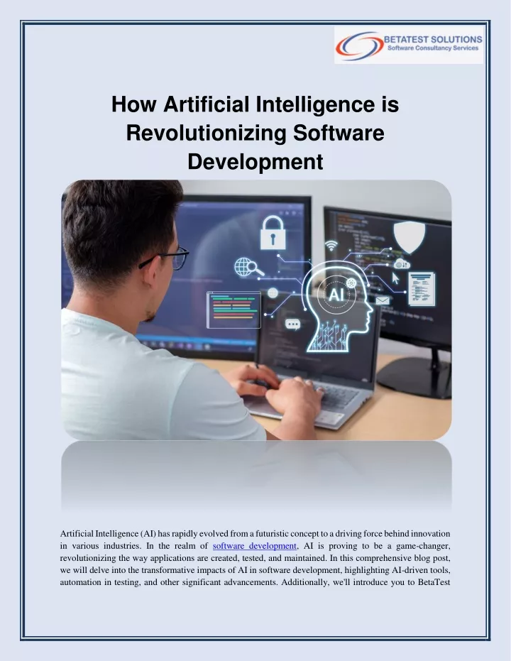 PPT - How Artificial Intelligence is Revolutionizing Software 