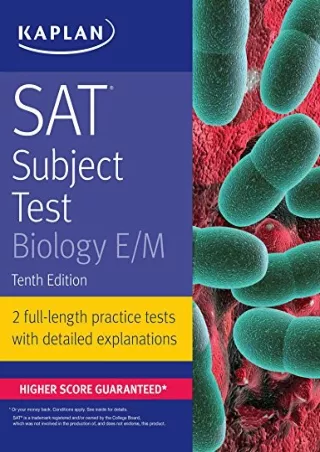 READ [PDF] SAT Subject Test Biology E/M (Kaplan Test Prep)