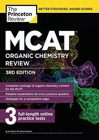 $PDF$/READ/DOWNLOAD MCAT Organic Chemistry Review, 3rd Edition (Graduate School Test Preparation)