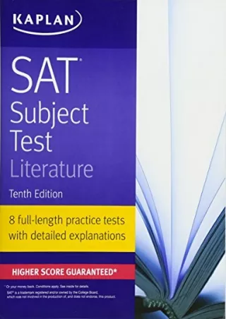 [READ DOWNLOAD] SAT Subject Test Literature (Kaplan Test Prep)