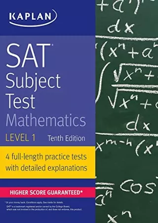 get [PDF] Download SAT Subject Test Mathematics Level 1 (Kaplan Test Prep)