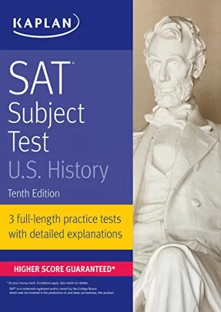 Read ebook [PDF] SAT Subject Test U.S. History (Kaplan Test Prep)