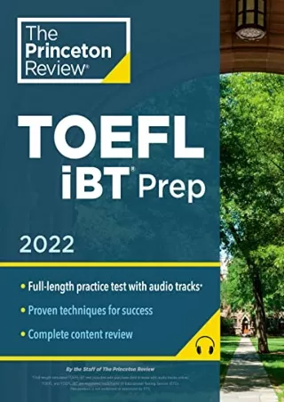 get [PDF] Download Princeton Review TOEFL iBT Prep with Audio/Listening Tracks, 2022: Practice