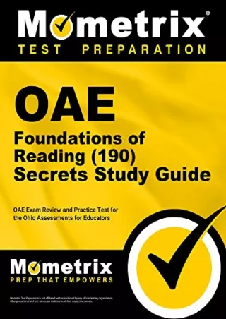 DOWNLOAD/PDF OAE Foundations of Reading (190) Secrets Study Guide: OAE Exam Review and