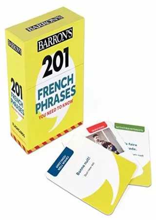 Read ebook [PDF] 201 French Phrases You Need to Know Flashcards (Barron's Foreign Language