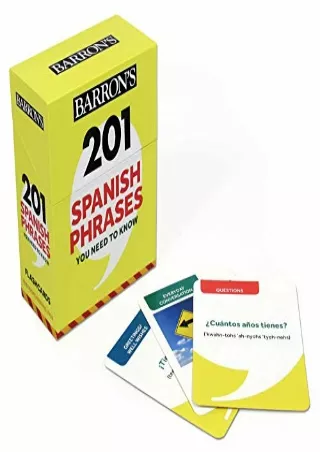 PDF/READ 201 Spanish Phrases You Need to Know Flashcards (Barron's Foreign Language
