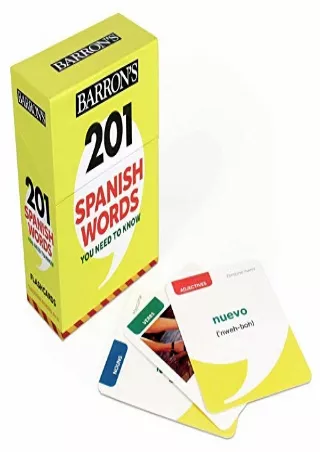 $PDF$/READ/DOWNLOAD 201 Spanish Words You Need to Know Flashcards (Barron's Foreign Language Guides)