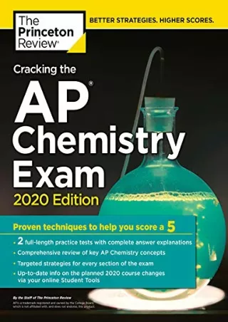 $PDF$/READ/DOWNLOAD Cracking the AP Chemistry Exam, 2020 Edition: Practice Tests & Proven