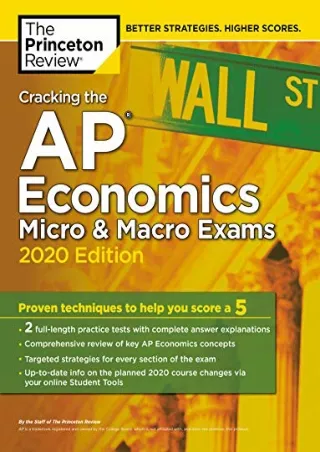 PDF_ Cracking the AP Economics Micro & Macro Exams, 2020 Edition: Practice Tests &