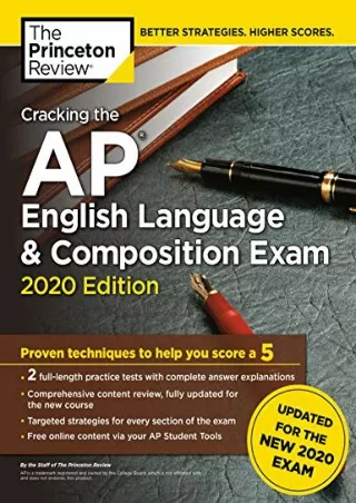 [PDF] DOWNLOAD Cracking the AP English Language & Composition Exam, 2020 Edition: Practice