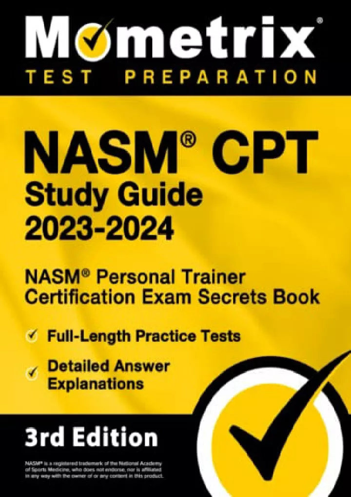 Ppt Read Download Nasm Cpt Study Guide 2023 2024 Nasm Personal