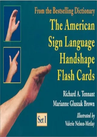 [PDF READ ONLINE] The American Sign Language Handshape Flash Cards Set I