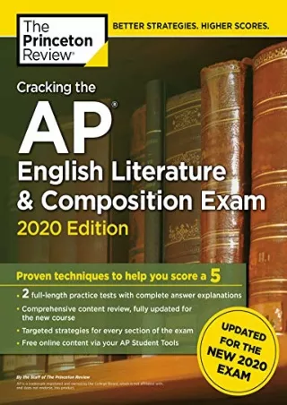 READ [PDF] Cracking the AP English Literature & Composition Exam, 2020 Edition: Practice