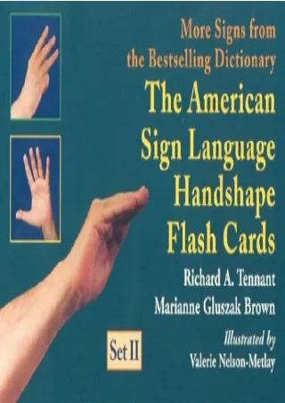 PDF/READ The American Sign Language Handshape Flash Cards Set II