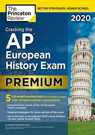 [READ DOWNLOAD] Cracking the AP European History Exam 2020, Premium Edition: 5 Practice Tests