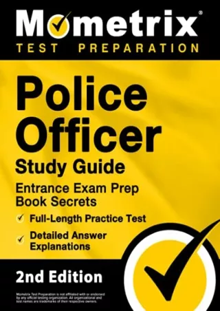 Download Book [PDF] Police Officer Exam Study Guide: Police Entrance Prep Book Secrets,