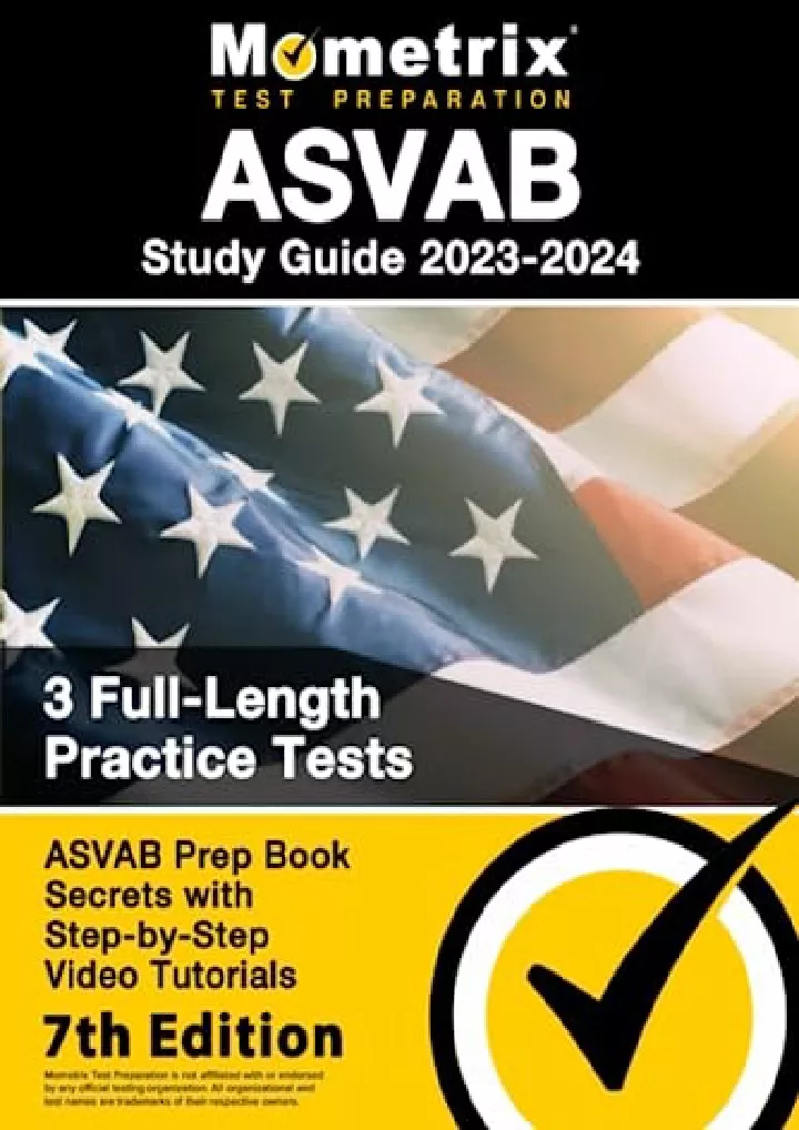 PPT PDF_ ASVAB Study Guide 20232024 3 FullLength Practice Tests