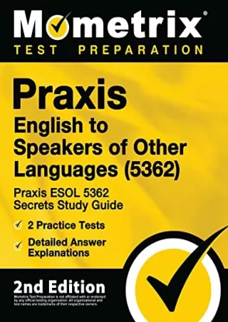 [PDF] DOWNLOAD Praxis English to Speakers of Other Languages (5362) - Praxis ESOL 5362