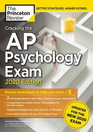 [PDF READ ONLINE] Cracking the AP Psychology Exam, 2020 Edition: Practice Tests & Prep for the