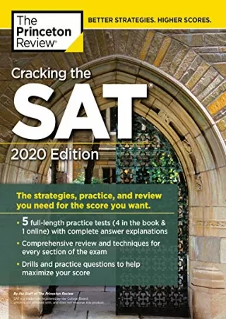 DOWNLOAD/PDF Cracking the SAT with 5 Practice Tests, 2020 Edition: The Strategies,