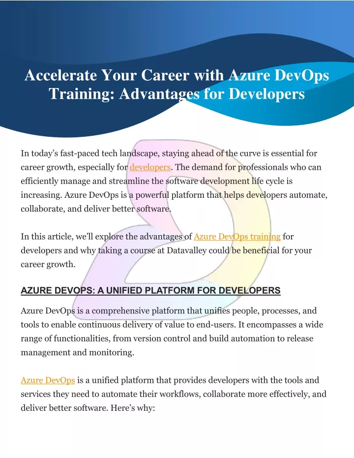 accelerate your career with azure devops training