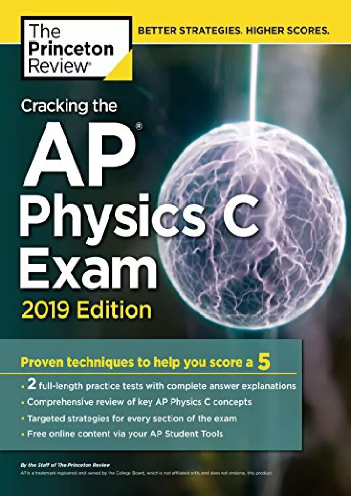 PPT PDF/READ Cracking the AP Physics C Exam, 2019 Edition Practice