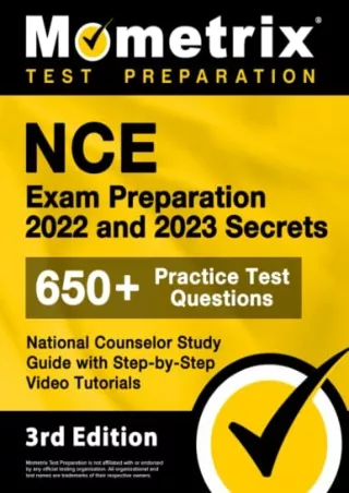 [PDF] DOWNLOAD NCE Exam Preparation 2022 and 2023 Secrets: 650  Practice Test Questions,