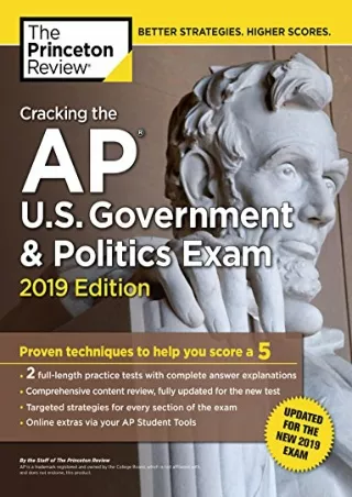 PDF_ Cracking the AP U.S. Government & Politics Exam, 2019 Edition: Revised for the