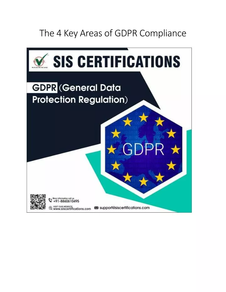 the 4 key areas of gdpr compliance