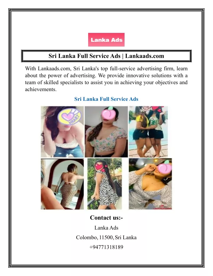 sri lanka full service ads lankaads com