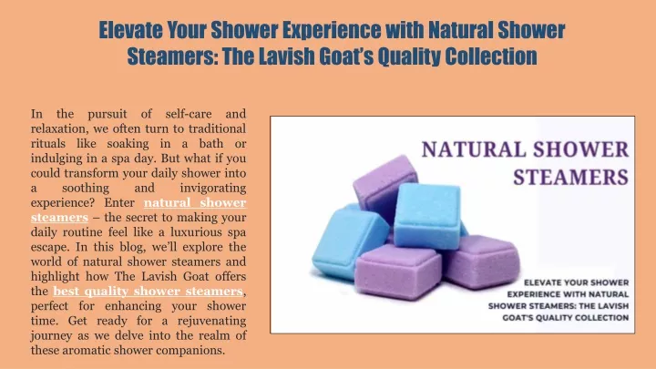 elevate your shower experience with natural